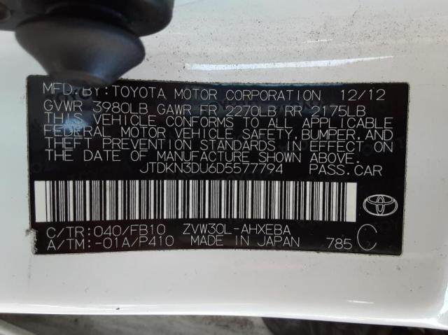 Photo 9 VIN: JTDKN3DU6D5577794 - TOYOTA PRIUS 