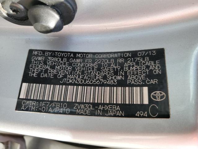 Photo 12 VIN: JTDKN3DU6D5679483 - TOYOTA PRIUS 