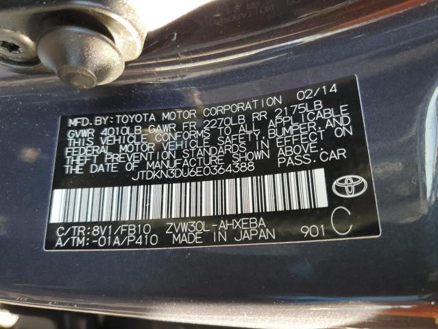 Photo 11 VIN: JTDKN3DU6E0364388 - TOYOTA PRIUS 