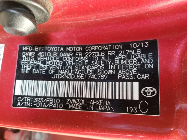 Photo 9 VIN: JTDKN3DU6E1740789 - TOYOTA PRIUS 