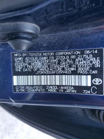 Photo 11 VIN: JTDKN3DU6F0399403 - TOYOTA PRIUS 