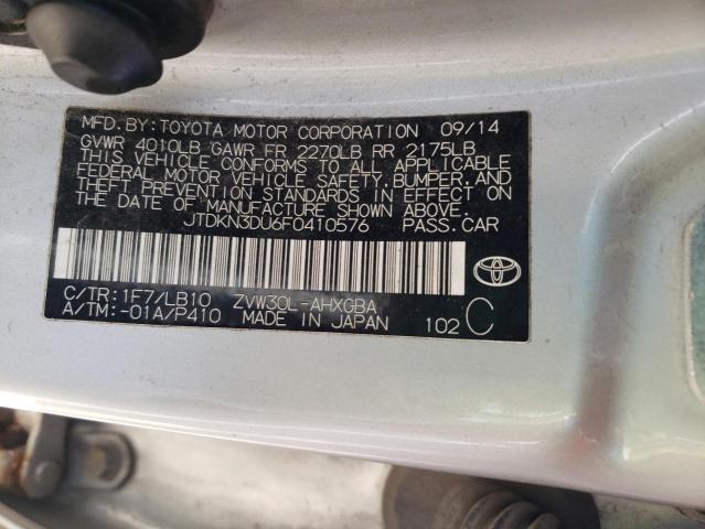 Photo 12 VIN: JTDKN3DU6F0410576 - TOYOTA PRIUS 