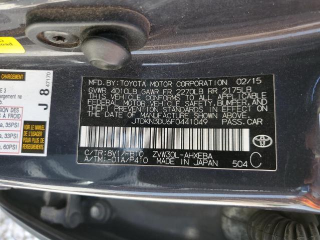 Photo 12 VIN: JTDKN3DU6F0441049 - TOYOTA PRIUS 