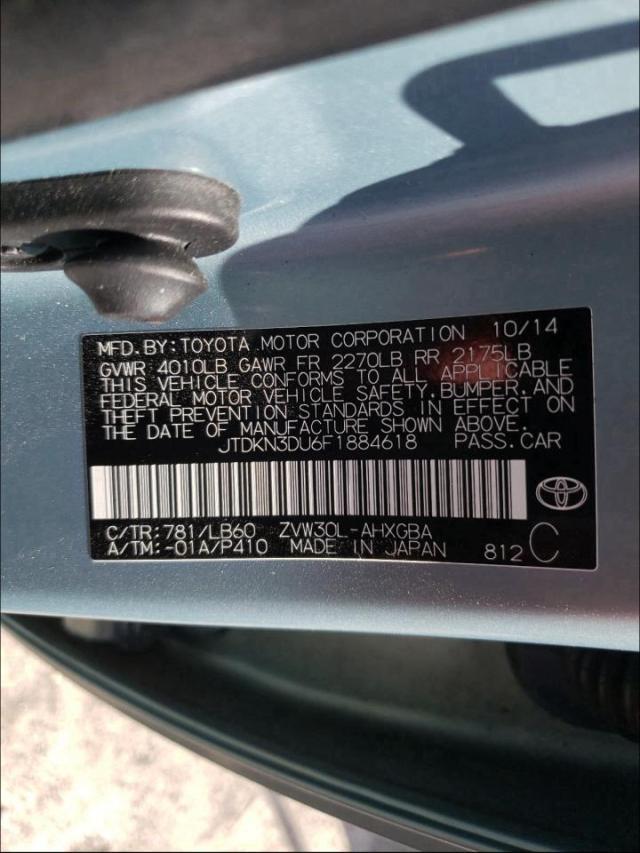 Photo 9 VIN: JTDKN3DU6F1884618 - TOYOTA PRIUS 