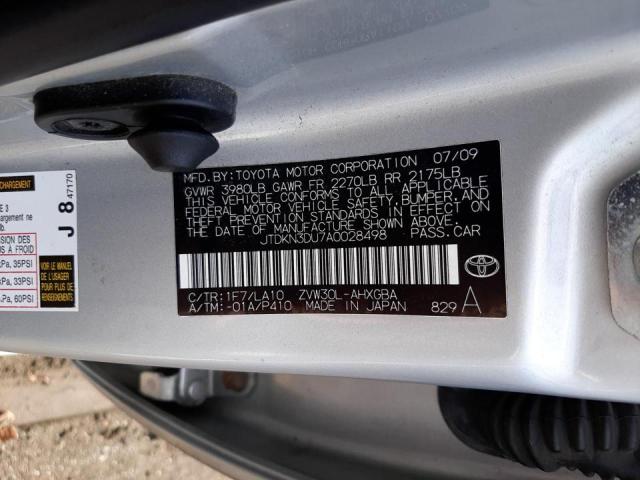 Photo 9 VIN: JTDKN3DU7A0028498 - TOYOTA PRIUS 