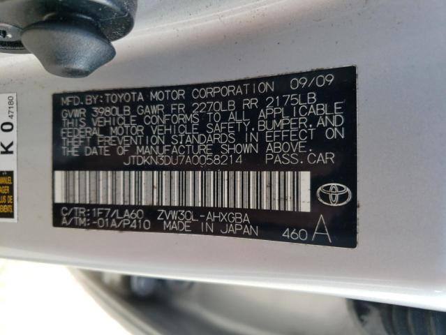 Photo 11 VIN: JTDKN3DU7A0058214 - TOYOTA PRIUS 