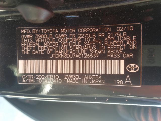 Photo 9 VIN: JTDKN3DU7A0126639 - TOYOTA PRIUS 