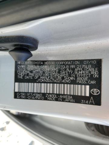 Photo 11 VIN: JTDKN3DU7A0214090 - TOYOTA PRIUS 