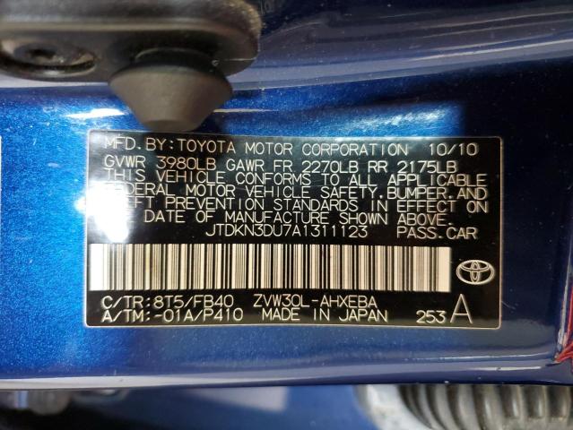 Photo 11 VIN: JTDKN3DU7A1311123 - TOYOTA PRIUS 