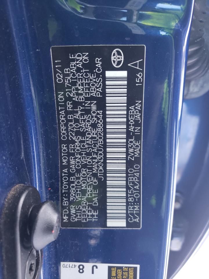 Photo 12 VIN: JTDKN3DU7B0288644 - TOYOTA PRIUS 