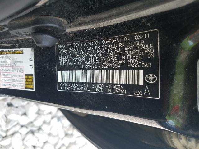 Photo 9 VIN: JTDKN3DU7B0297554 - TOYOTA PRIUS 