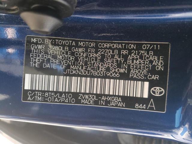 Photo 9 VIN: JTDKN3DU7B0319066 - TOYOTA PRIUS 