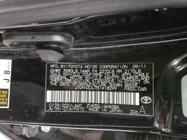 Photo 9 VIN: JTDKN3DU7B1418299 - TOYOTA PRIUS 