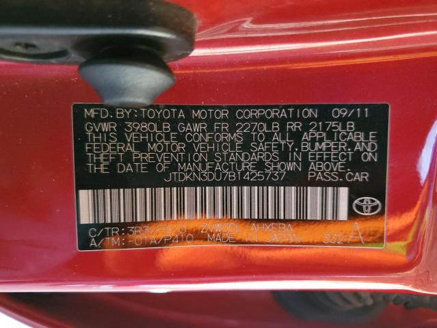 Photo 11 VIN: JTDKN3DU7B1425737 - TOYOTA PRIUS 