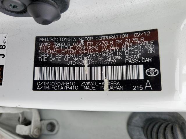 Photo 11 VIN: JTDKN3DU7C1512779 - TOYOTA PRIUS 