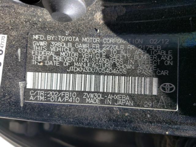 Photo 9 VIN: JTDKN3DU7C5404655 - TOYOTA PRIUS 