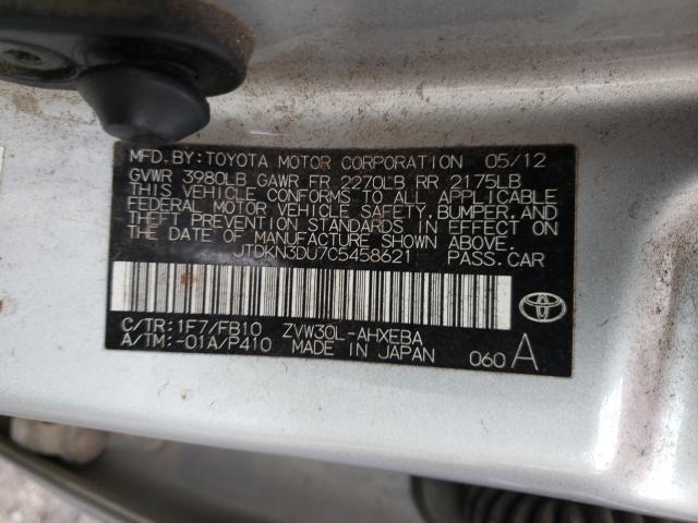 Photo 9 VIN: JTDKN3DU7C5458621 - TOYOTA PRIUS 