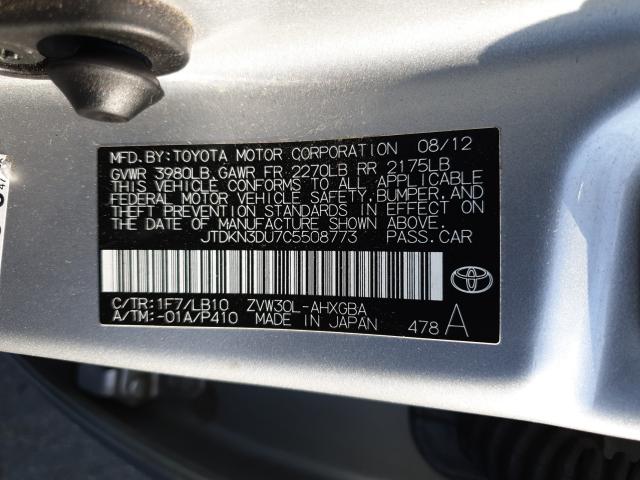 Photo 9 VIN: JTDKN3DU7C5508773 - TOYOTA PRIUS 