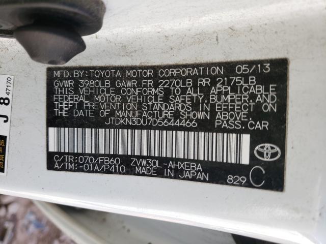 Photo 9 VIN: JTDKN3DU7D5644466 - TOYOTA PRIUS 