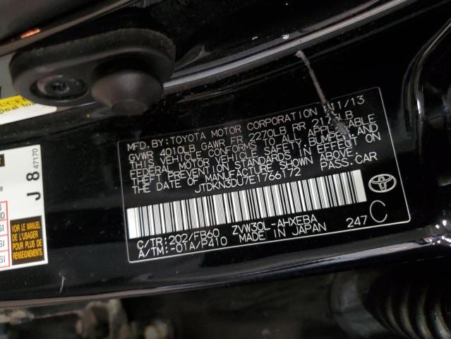 Photo 11 VIN: JTDKN3DU7E1766172 - TOYOTA PRIUS 