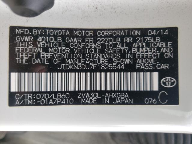 Photo 9 VIN: JTDKN3DU7E1825544 - TOYOTA PRIUS 