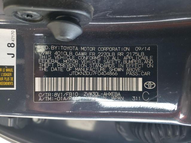 Photo 12 VIN: JTDKN3DU7F0404866 - TOYOTA PRIUS 