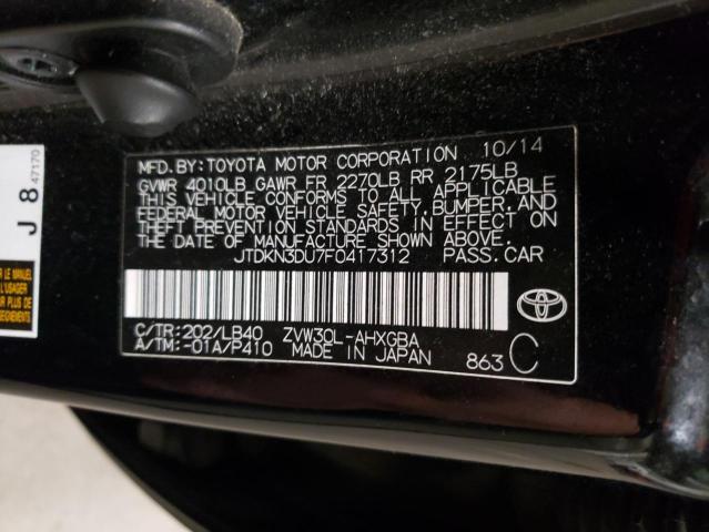 Photo 12 VIN: JTDKN3DU7F0417312 - TOYOTA PRIUS 