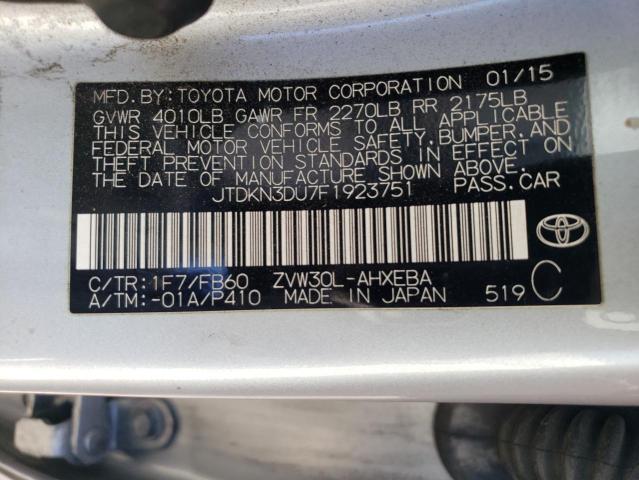 Photo 11 VIN: JTDKN3DU7F1923751 - TOYOTA PRIUS 