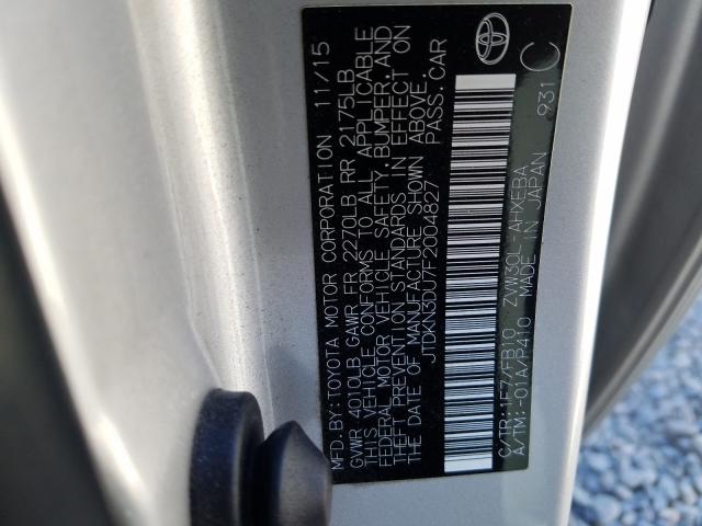 Photo 9 VIN: JTDKN3DU7F2004827 - TOYOTA PRIUS 