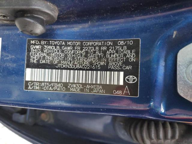 Photo 11 VIN: JTDKN3DU8A0221615 - TOYOTA PRIUS 