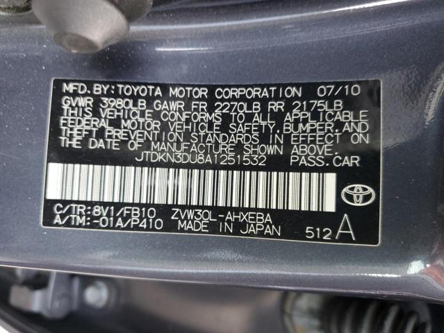 Photo 11 VIN: JTDKN3DU8A1251532 - TOYOTA PRIUS 