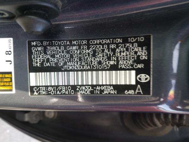 Photo 9 VIN: JTDKN3DU8A1310157 - TOYOTA PRIUS 