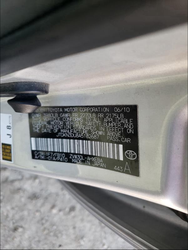 Photo 9 VIN: JTDKN3DU8A5182687 - TOYOTA PRIUS 