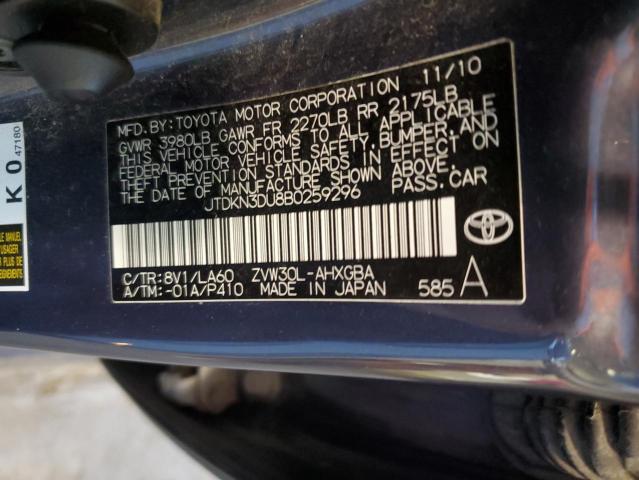 Photo 11 VIN: JTDKN3DU8B0259296 - TOYOTA PRIUS 