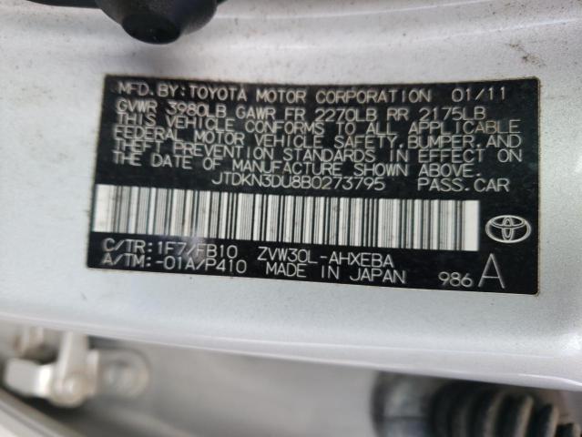 Photo 9 VIN: JTDKN3DU8B0273795 - TOYOTA PRIUS 