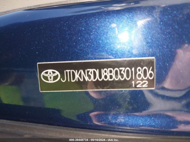 Photo 8 VIN: JTDKN3DU8B0301806 - TOYOTA PRIUS 