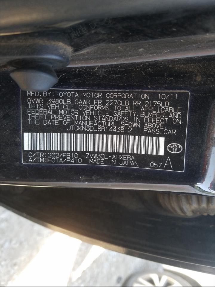 Photo 9 VIN: JTDKN3DU8B1443812 - TOYOTA PRIUS 