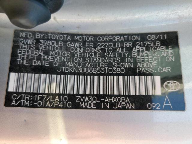 Photo 9 VIN: JTDKN3DU8B5310380 - TOYOTA PRIUS 