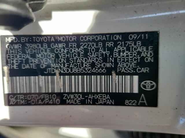 Photo 9 VIN: JTDKN3DU8B5324666 - TOYOTA PRIUS 