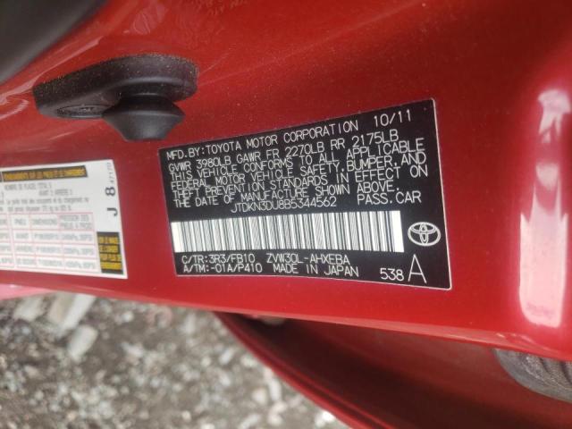 Photo 9 VIN: JTDKN3DU8B5344562 - TOYOTA PRIUS 