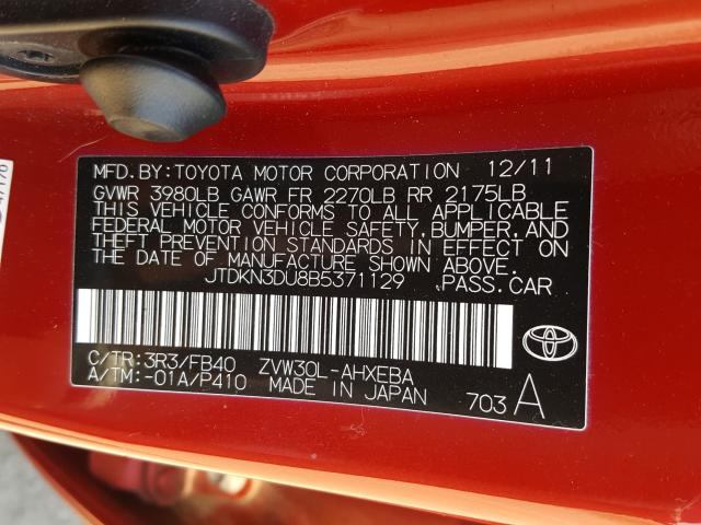 Photo 9 VIN: JTDKN3DU8B5371129 - TOYOTA PRIUS 