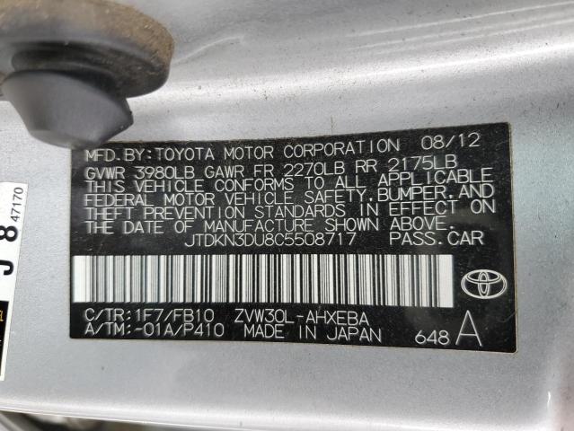 Photo 11 VIN: JTDKN3DU8C5508717 - TOYOTA PRIUS 