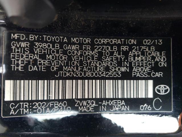 Photo 11 VIN: JTDKN3DU8D0342553 - TOYOTA PRIUS 