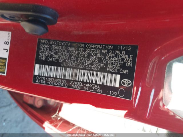 Photo 8 VIN: JTDKN3DU8D1633287 - TOYOTA PRIUS 