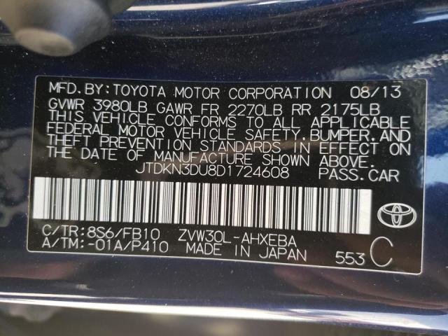 Photo 11 VIN: JTDKN3DU8D1724608 - TOYOTA PRIUS 