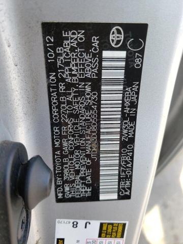 Photo 11 VIN: JTDKN3DU8D5554730 - TOYOTA PRIUS 