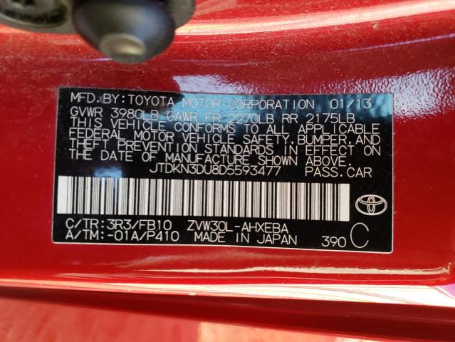 Photo 11 VIN: JTDKN3DU8D5593477 - TOYOTA PRIUS 