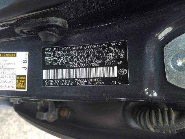 Photo 9 VIN: JTDKN3DU8D5693255 - TOYOTA PRIUS 