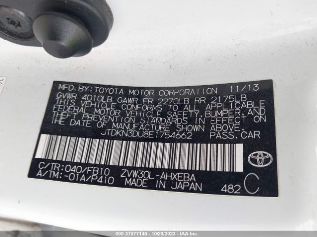 Photo 8 VIN: JTDKN3DU8E1754662 - TOYOTA PRIUS 