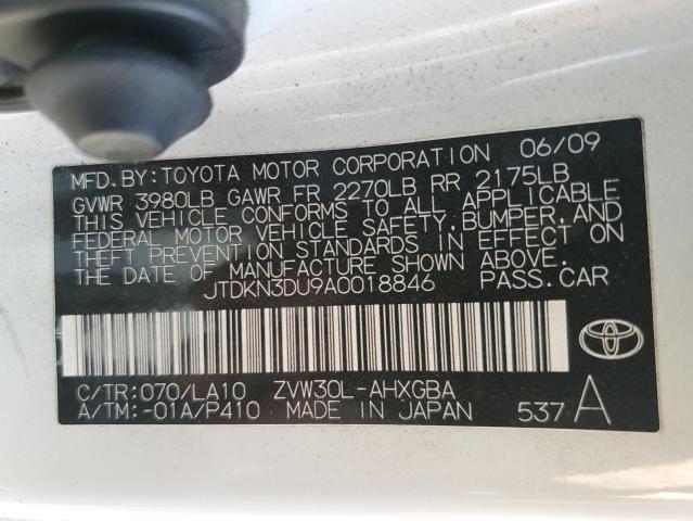 Photo 11 VIN: JTDKN3DU9A0018846 - TOYOTA PRIUS 